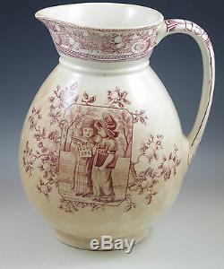 Aesthetic Old Hall-england- Mother Hubbard Large Water Pitcher-jug Children