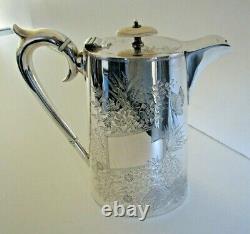 Aesthetic Silver Plated Hot Water Jug, Roberts & Belk, Circa 1880