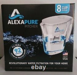 Alexapure Pitcher Water Filter Filtration System, Jug, BPA Free, Made in the USA