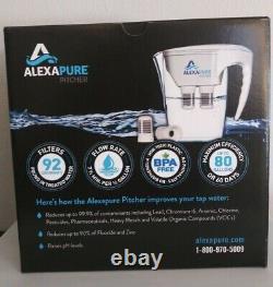 Alexapure Pitcher Water Filter Filtration System, Jug, BPA Free, Made in the USA