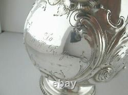 American Silver Repousse Water Pitcher Gale & Willis C. 1859