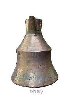 Antique 12 Hammered Copper Water Jug Pitcher Flower Vase Farm House Decor 2