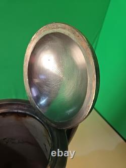 Antique 1868 Meriden B. Company Silver-Plated Enamel Lined Water Pitcher Jug #38