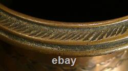 Antique 18c Islamic Copper Punjab Water Pitcher, Jug Hand Engraved Islamic