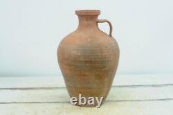 Antique 18th C. Red Ware French European Jug Pitcher Oil Water Farmhouse Decor 2