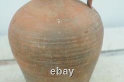 Antique 18th C. Red Ware French European Jug Pitcher Oil Water Farmhouse Decor 2