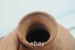 Antique 18th C. Red Ware French European Jug Pitcher Oil Water Farmhouse Decor 2