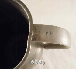 Antique 18th Century French Pewter Water Jug or Pitcher Spout and Applied Handle