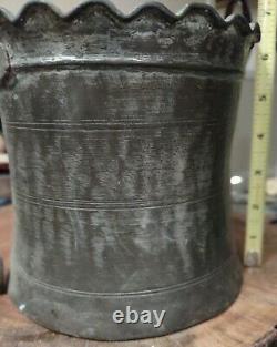 Antique 18th Century Persian Copper Water Jug Pitcher Hand Hammered Arabic Scrip