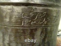 Antique 18th Century Persian Copper Water Jug Pitcher Hand Hammered Arabic Scrip