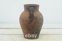 Antique 18th Century Red Ware French European Jug Pitcher Oil Water