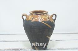 Antique 18th Century Red Ware French European Jug Pitcher Oil Water Farmhouse #5