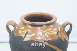 Antique 18th Century Red Ware French European Jug Pitcher Oil Water Farmhouse #5