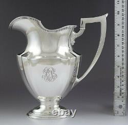 Antique 1915 Nice Gorham Sterling Silver Plymouth Water Pitcher 54 oz Large Size