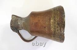 Antique 19th Century Balcanic Water Pitcher Jug Copper / Brass