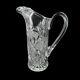 Antique Abp American Brilliant Period Cut Glass Hobstar Fan Water Pitcher Jug