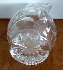 Antique ABP Cut Glass Floral Crystal Water Jug Pitcher 8