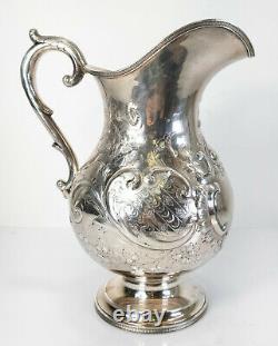 Antique Albany New York Coin Silver Water Pitcher Wendell & Feltman Westervelt