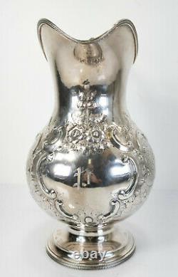 Antique Albany New York Coin Silver Water Pitcher Wendell & Feltman Westervelt