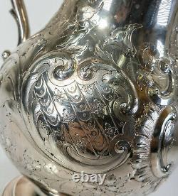 Antique Albany New York Coin Silver Water Pitcher Wendell & Feltman Westervelt