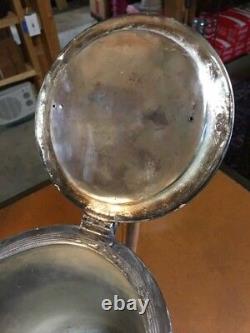 Antique American Silverplate Tilting Water, Or Lemonade, Stand, Goblet, Saucer