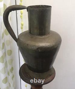 Antique Brass Large 15 French water Pitcher Hand Made Watering Can