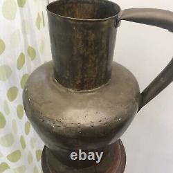 Antique Brass Large 15 French water Pitcher Hand Made Watering Can