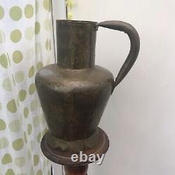 Antique Brass Large 15 French water Pitcher Hand Made Watering Can