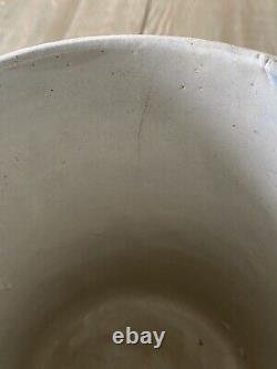 Antique Burley Winter Saltglaze Stoneware Water Pitcher Jug Swans Blue Grey 1900