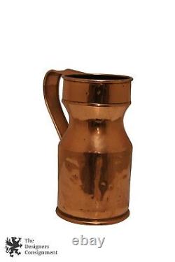 Antique Ca. 1880 Derverlea Dovetailed Copper Jug Pitcher England Water Milk Can