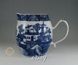 Antique Chinese 18th Century Export Porcelain Canton Water Pitcher Jug