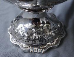 Antique Coin Silver Water Pitcher C1858 Jackson & Many New York 27 Oz 13 1/4