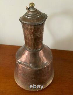Antique Copper Brass Large Water Kettle /Jug / Pitcher, 19th Century, Sweden