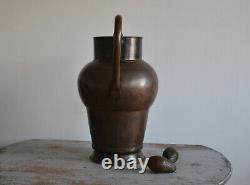 Antique Copper Large Water Jug / Pitcher / Vase, 19th Century, Sweden, Hand made