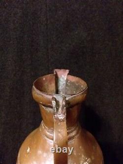 Antique Copper Pitcher Ewer Tea Jug water hand made