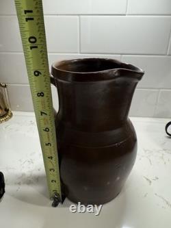 Antique Cowden & Wilcox Harrisburg Pa Penn Stoneware 1 Gallon Water Pitcher