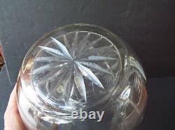 Antique Cut Webb Corbett Crystal Glass Water Pitcher Or Jug Vase