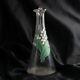 Antique Czech Hand Painted Lily Of The Valley Blown Glass Water Pitcher Jug