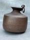 Antique Dimpled Copper Water Jug Double Ring Handle Vessel India Rounded Base