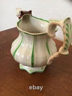 Antique Early 1800's Horse Head Spout Water Pitcher Jug English Pottery Teapot