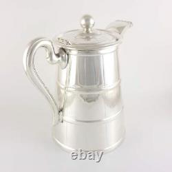 Antique Extra Large Silver Plated Hot Water Jug. Tankard Pitcher Style. C1900