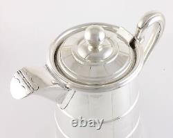 Antique Extra Large Silver Plated Hot Water Jug. Tankard Pitcher Style. C1900