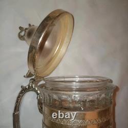 Antique French Beer Mug, Vintage, Claret Jug, Water Carafe, Extremely Rare