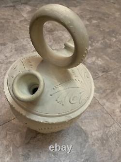 Antique French Gargoulette Stoneware Pottery Water Jug Glazed Late19th Century