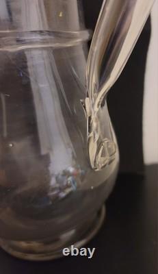 Antique Georgian Glass Water Jug With Bands