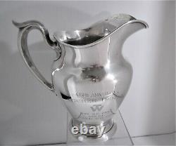 Antique Gorham Sterling Silver French Water Pitcher-Trophy, Engraving 645 g