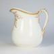 Antique H & Co Limoges France Hand Painted Pitcher Jug Gold 9 In H
