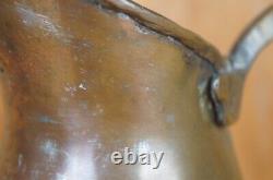 Antique Hammered Dovetailed Copper Ewer Wine Water Can Pitcher Jug 13