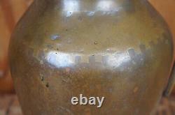 Antique Hammered Dovetailed Copper Ewer Wine Water Can Pitcher Jug 14