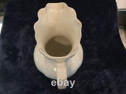 Antique Homer Laughlin Large White/Bone Water Pitcher Jug & Wash Basin/Bowl